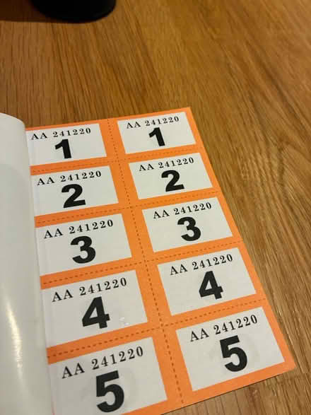 Photo of free Two books of raffle tickets (Homerton E5) #1