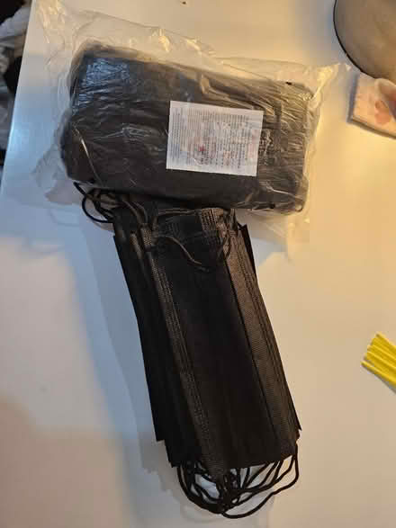 Photo of free 60 black face masks (NW9) #1