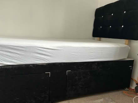 Photo of free Black Velvet Single Bed (TN28) #1