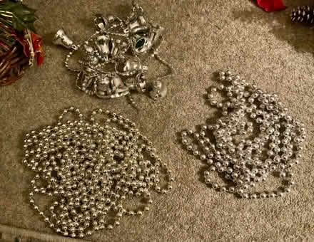 Photo of free Silver Coloured Christmas Decorations. Beads & Bells. (Kendal LA9) #2