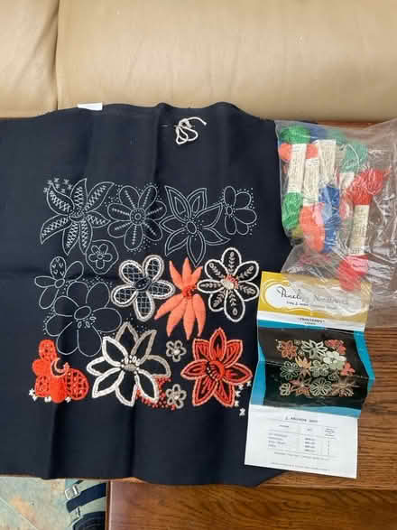 Photo of free Unfinished Embroidery- cushion cover (Markyate AL3) #1