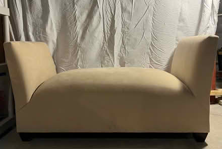 Photo of free Ivory microfiber loveseat (North End, Louisville) #1