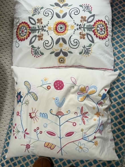 Photo of free 2 pretty Ikea cushions (SW11) #1
