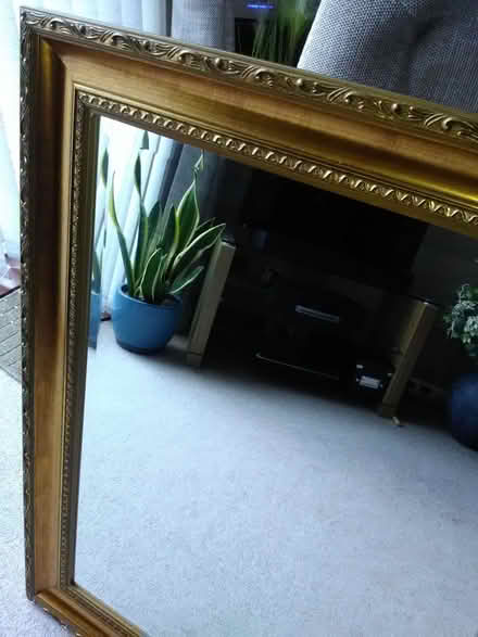 Photo of free large gold ornate wall mirror (Heacham PE31) #4