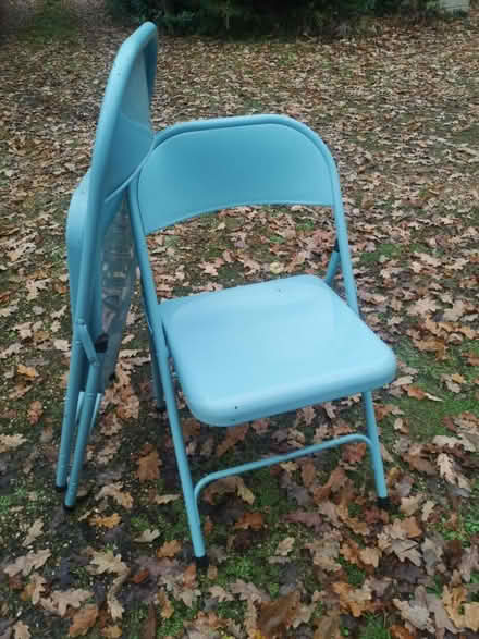 Photo of free Pair metal fold up chairs (West End Woking) #1