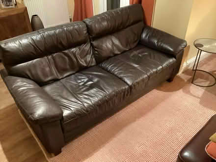 Photo of free Leather sofa (Eynesbury PE19) #2