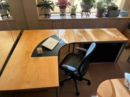 Photo of free IKEA 63" WOOD DESK w/ EXTENSION (UES, 69 St bet 2nd and 1st Ave) #2