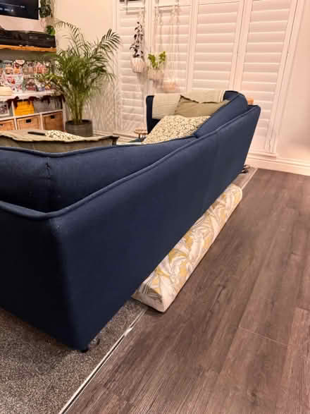 Photo of free Royal blue 3 seater couch (L17) #3