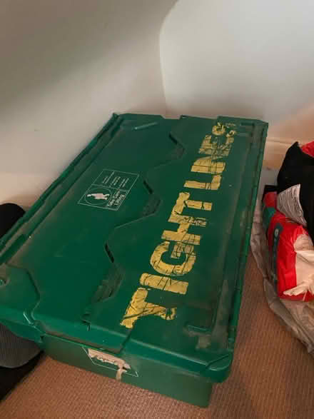 Photo of free Green plastic storage crate (Bedford Avenue Barnet EN5) #1