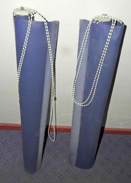 Photo of free 2 small blue roller blinds (Farmoor OX2) #1
