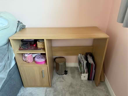 Photo of free Wooden desk 1m wide (Enfield EN2) #1