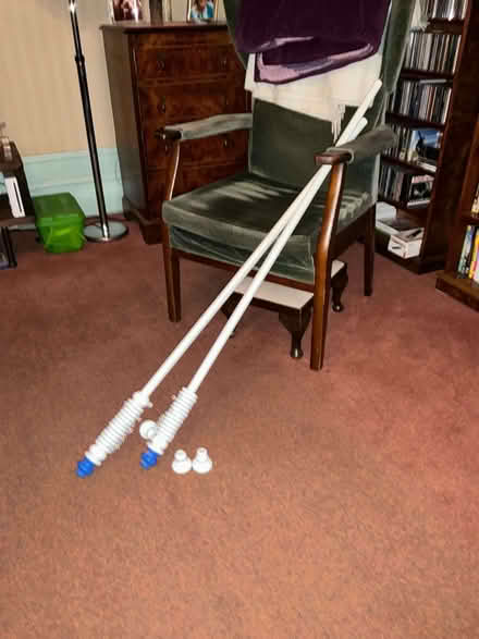 Photo of free Wooden curtain rail, could be painted. Fittings. (Castlefields ST16) #2