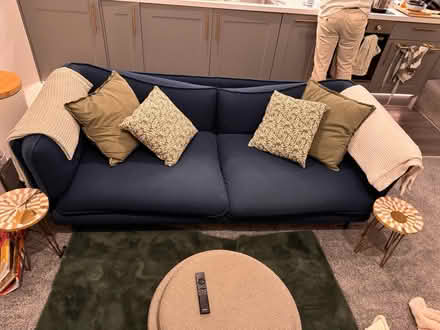Photo of free Royal blue 3 seater couch (L17) #2