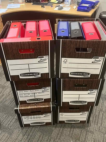 Photo of free Lever Arch Folders + Bankers Boxes — Perfect for Uni / Office / Tax Records (Brighton Marina Village BN2) #1