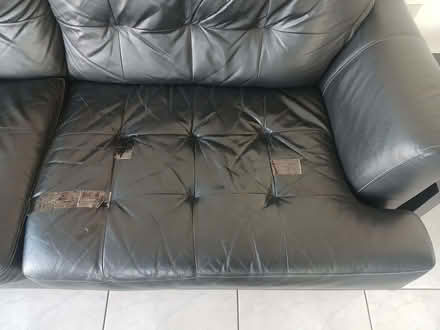 Photo of free Black Leather Sofa (Flagler Village, near Downtown) #4