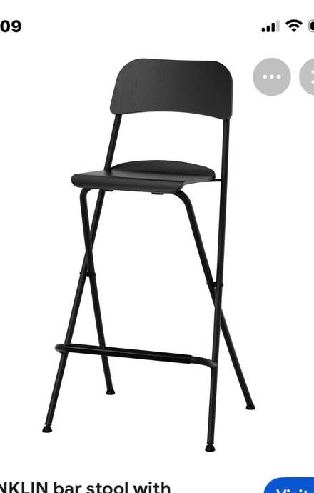 Photo of free Black ikea bar stoo (Morden SM4) #1