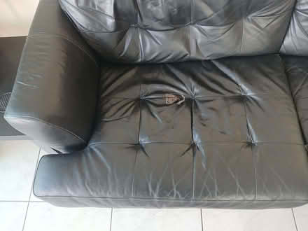 Photo of free Black Leather Sofa (Flagler Village, near Downtown) #3