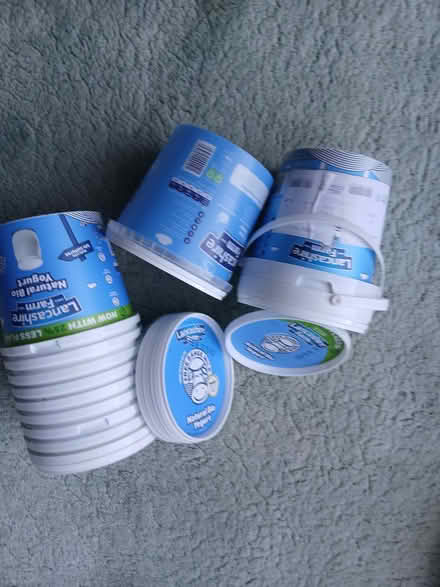 Photo of free 1kg. size. Yoghurt tubs with lids (Heaton Chapel SK4) #1