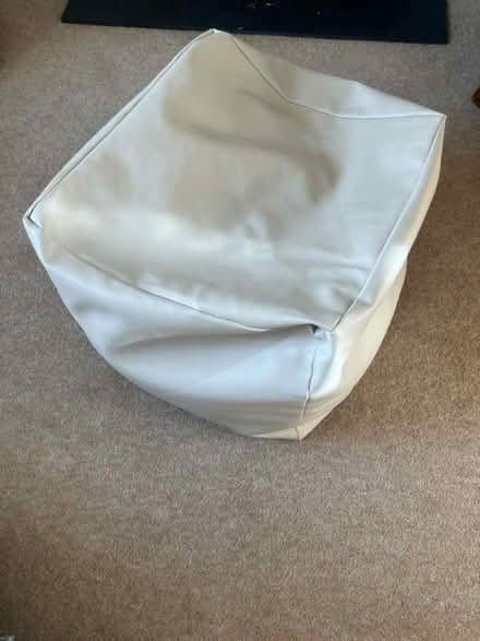Photo of free Leather (faux) cream bean bag (Lympstone) #2