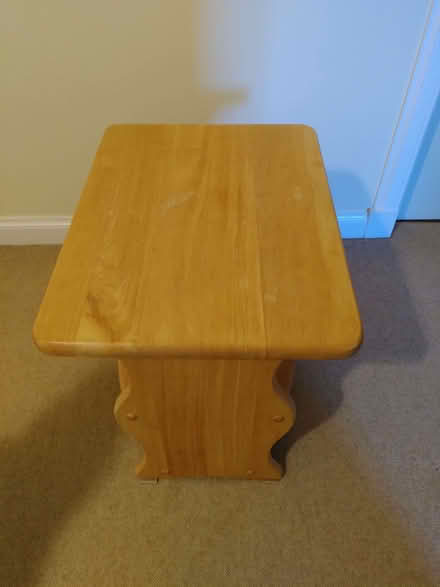 Photo of free Small pine table/magazine rack (Whitehill EH22) #1