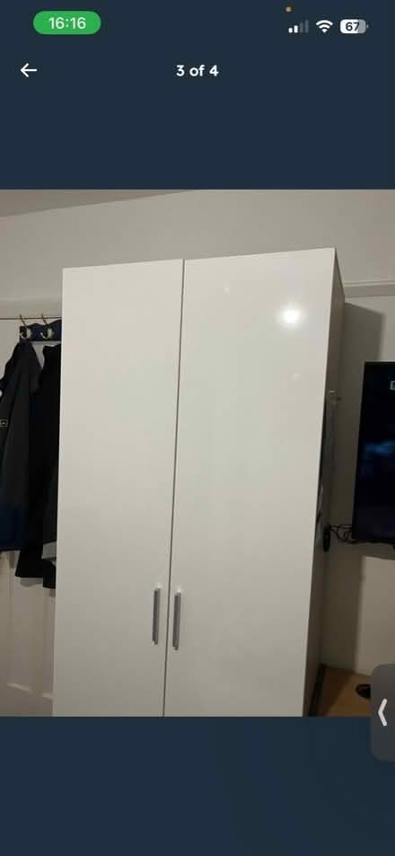 Photo of free Wardrobe,cork board, bedside table, chest of drawers (Whitton TW3) #1