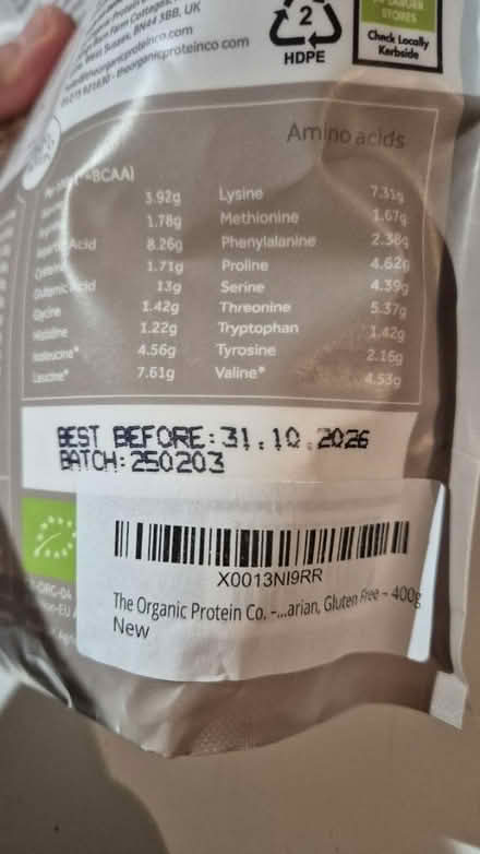 Photo of free Open bag of whey protein (SE16) #2