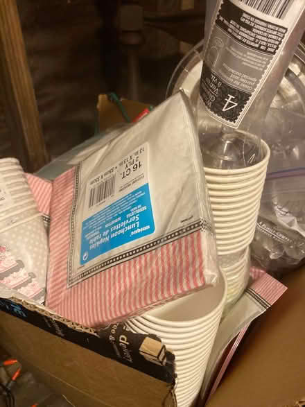 Photo of free Pink n silver wedding cups plates (Foothill Boulevard Cupertino) #1