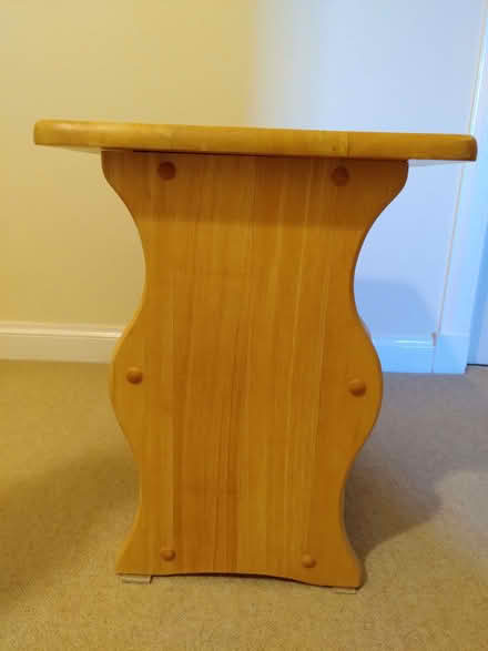 Photo of free Small pine table/magazine rack (Whitehill EH22) #2