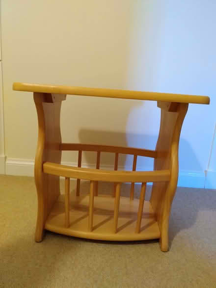 Photo of free Small pine table/magazine rack (Whitehill EH22) #3