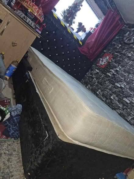 Photo of free King size black velvet divan bed (Cramlington NE23) #2