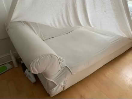 Photo of free White fabric sofa (St James' Street BN1) #4