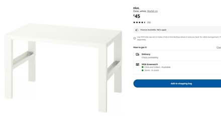 Photo of free IKEA PÅHL Desk, white, 96x58 cm (Lee SE12) #2