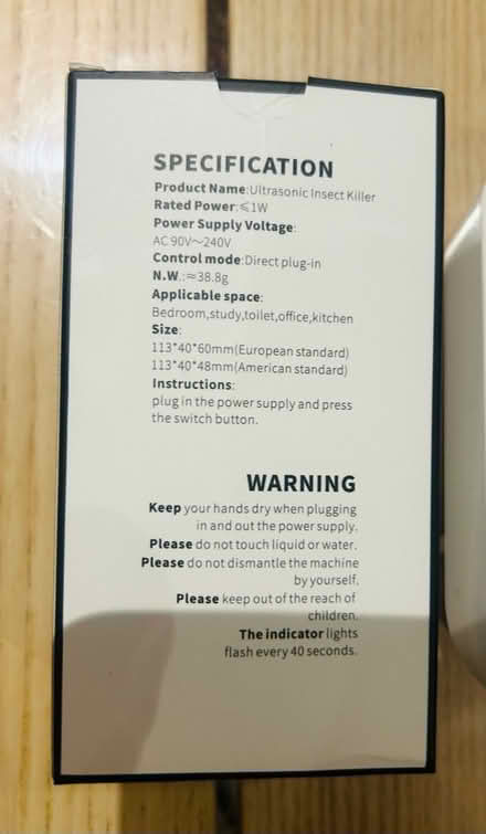 Photo of free Ultrasonic insect killer (Thornton Heath CR4) #3