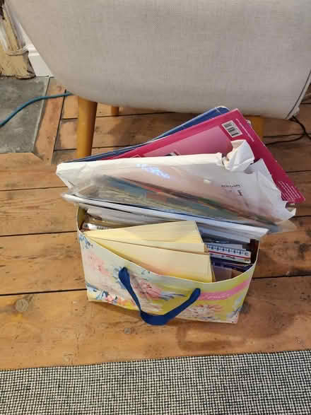 Photo of free Mixed paper / card /stickers / pens (Grange over sands) #1