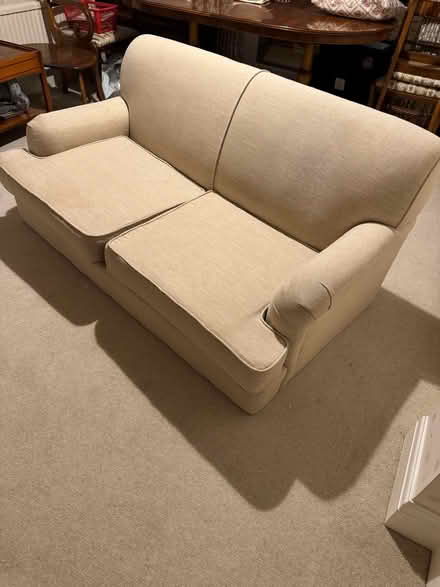 Photo of free 2 seater cream sofa (West Bergholt CO6) #1