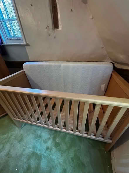 Photo of free Child’s wooden cot (Hemingford Grey PE28) #4