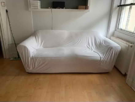 Photo of free White fabric sofa (St James' Street BN1) #1
