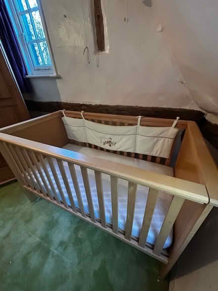 Photo of free Child’s wooden cot (Hemingford Grey PE28) #2
