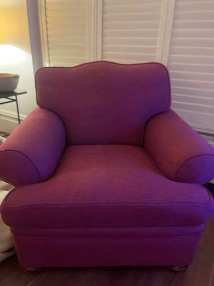 Photo of free Deep pink/ purple arm chair (Parsons Green SW6) #1