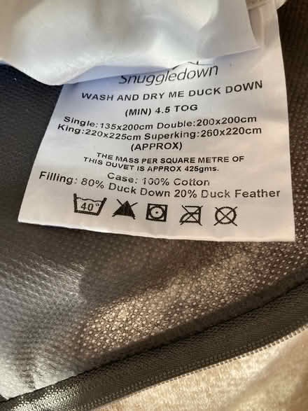 Photo of free Single Down Duvet (Wimbledon Village SW19) #2