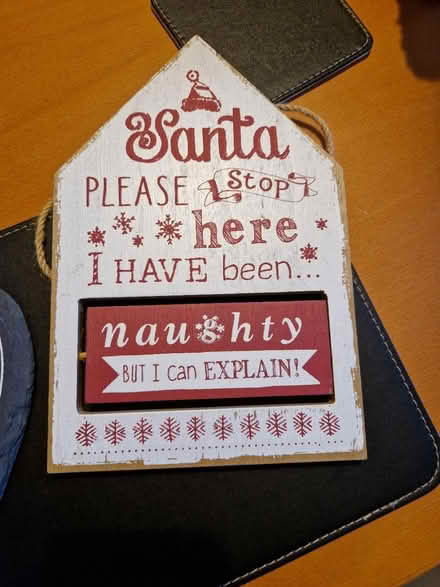 Photo of free Christmas decs - flipable sign (Shepshed LE12) #2