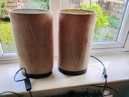 Photo of free 2 accent lamps, suede effect (OX4 Temple Cowley) #1