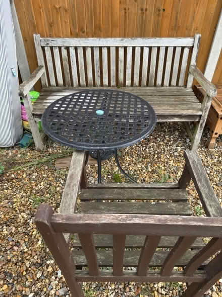 Photo of free Garden table and chair (NR10 4DQ) #1