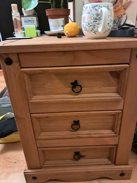 Photo of free A small oak wardrobe and /or a bedside cabinet (Notting Hill W11) #1