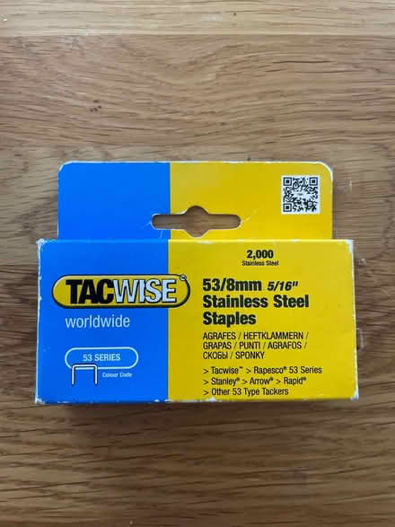 Photo of free Stainless steel staples for manual staple gun (Bledlow Ridge HP14) #1