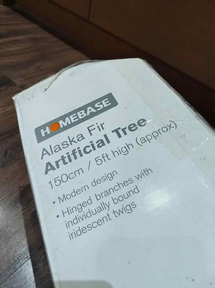Photo of free White artificial Christmas tree (Mow Cop ST7) #1