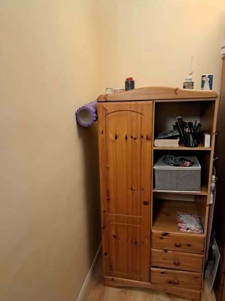 Photo of free A small oak wardrobe and /or a bedside cabinet (Notting Hill W11) #2