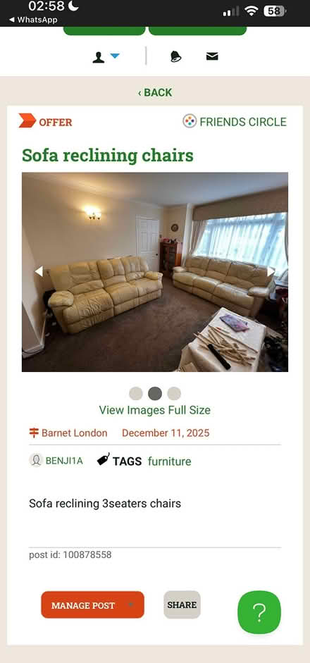 Photo of free Sofa Chairs (Barnet EN4) #2