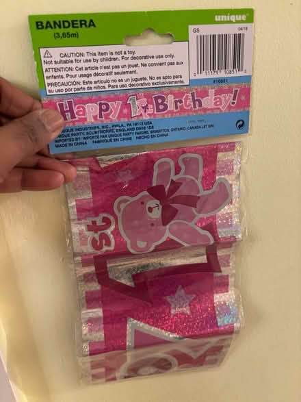 Photo of free 1st Birthday banner (St Julians AL1) #2