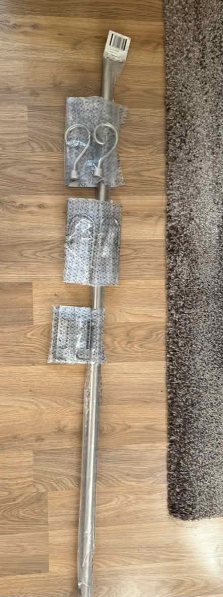 Photo of free brushed steel silver curtain pole (Collier row romford. RM5) #2